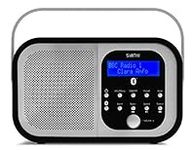 Smith-Style Retro H1 DAB Radio with Bluetooth | DAB Radio Portable | Mains and Battery Powered with DAB/DAB+ & FM | Dual Alarm | 20 Preset Stations