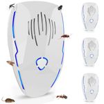 COAR Ultrasonic Pest Repeller,Powerful Mouse Repeller plug in,Pest Control Products Electronic Device Effective against Rats, Mice, Mosquitos, Spiders,Cockroaches, Moths and Ants Radiation free 4 Pack