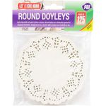 125 x WHITE ROUND LACE DOYLEYS - 11.5cm/4.5" quality disposable paper mats great for entertaining and parties