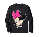 Disney Mickey And Friends Minnie Mouse Big Face Long Sleeve T-Shirt