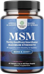 Pure MSM Supplement Tablets Joint Support for Increased Flexibility with Youthful Collagen Boosting Pills and Antioxidant Supplement for Men and Women