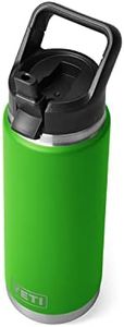 Yeti Rambler 26 oz Bottle, Vacuum Insulated, Stainless Steel with Straw Cap, Canopy Green