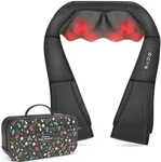 Snailax Christmas Gifts for Women Men, Neck and Back Massager with Soothing Heat, Electric Shiatsu Shoulder Massage Pillow with Deep Kneading, at Home, Office, and Car