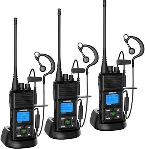SAMCOM FPCN30A - Professional/Business Walkie Talkies for Adults- 5 Watts Radios 2 Way Long Range Radios for Construction Office School Daycare, Group Call Two-Way Radio Set (3-Pack)