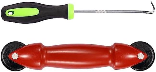 FLYZZZ 2 Pcs Screen Tool，Window Screen Tool with ABS Handle and PA6 Wheels and Screen Spline Remove Hook,Window Screen Repair Kit for Installing/Replacing Window Screen(Roller Tool+ Removal Hook)