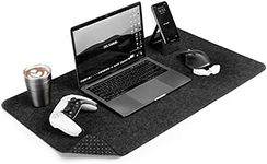 DELTAHUB - Minimalistic Felt Desk Protective Pad, Anti-Fray, Anti-Slip, Easy to Clean, Easy Glide, Long Lasting, Sleek Design, Comfortable, Resistant, Desk Mat, PC, Mac, Laptop - Large (18x32inch)