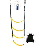 CATECASE 4 Step Boat Rope Ladder，Boat Rope Ladder Extension,Assist Boat Folding Ladder,Swim Ladder for Sailboat,Kayak, Canoeing (4 Steps)