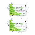 Parasoft Moisturising Cleansing Body Soap For Dry Skin, Goodness of Aloe Vera, Glycerine & Vitamin E |Nourishing Daily Bathing Bar For Purification-100 gm (Pack of 2)