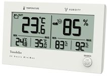 Youshiko Digital Wireless Thermo - Hygrometer, Indoor outdoor Weather Thermometer Hygrometer Gauge, Monitor Temperature Humidity Meter , outdoor Sensor Min / Max Records ( 24 Hour Auto Reset ) .