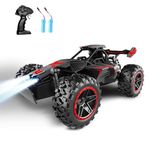 SZJJX Remote Control Cars for Kids Age 3 4 5 6 7+,2.4Ghz RC Car with LED Lights,20 KM/H High Speed RC Monster Trucks for Boys Toys,2WD Toy Car for Christmas Birthday Girls Boys Gifts Black Red