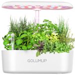 GOLUMUP Hydroponics Growing System, Indoor Herb Garden Kit with 4 LED Lights, Smart Garden 12 Pods for Home Kitchen, Adjustable Height, Water Indicator, Customized Pump&Lighting (No Seeds)