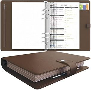 LUX PRO A5 - Daily Planner & appointment diary 2024 - Gratitude journal, wellness journal & Undated weekly planners and organisers - Desk journals for women & men - LUX Productivity (Brown - Walnut)