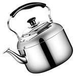 Alipis Whistling Stovetop Tea Kettle 4L Stainless Steel Hot Water Fast to Boil Stainless Steel Tea Pots for Stove Top