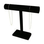 Findingking Black Velvet T-Bar Bracelet Necklace Jewelry Display