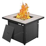 Propane Fire Pit Table, 32 Inch Squ