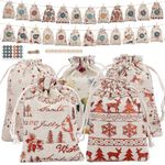 Make Your Own Advent Calendar 2025 24pcs Fill Your Own Advent Calendar Bags Diy Advent Calendar Kit Fillable Advent Calendar Fabric Empty Advent Calendar to Fill Yourself