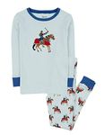 Leveret Boys Girls Kids Two Piece Cotton Pajamas Knights Size 8 Years