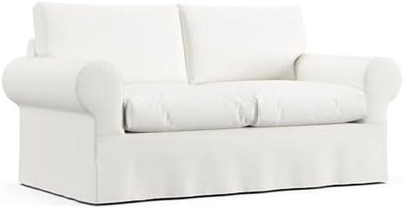 Comfort Works Custom Ektorp Sofa Covers, Replacement Slipcover Compatible with IKEA Ektorp Sofa (Loveseat - Ivory)