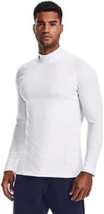 Under Armour Men's ColdGear Fitted Mock, White (100)/Black, Medium