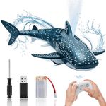 Aytop Remote Control Shark Toy, High Simulation RC Shark Boat Toy 2.4 GHz RC Electric Toy with 4 Channels Waterproof Shark Swimming Pool Toy Gifts for Kids Aged 6+