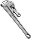 VEVOR Pipe Wrench, 18" Aluminum Straight Pipe Wrench, Adjustable Plumbing Wrench, with High Strength Jaw and Ergonomic Handle, Easy to Carry, Hangable Design, for Water Pipes, Automotive Repairs