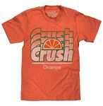 Tee Luv Men's Orange Crush Logo Shirt - Vintage Crush Soda Gradient Graphic Tee, Orange Heather, L