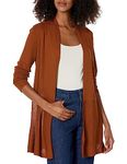 Anne Klein Women's Monterey Cardigan, Chestnut, Small