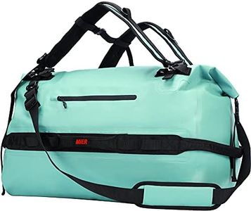MIER Large Waterproof Duffel Bag Rolltop Dry Backpack Duffle Bags for Kayaking, Rafting, Boating, Swimming, Camping, Travel, Gym, Beach, 60L, Light Green