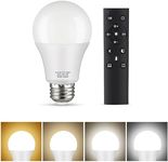 OUTON A19 9W LED Dimmable Light Bulb with Remote Control, 60Watt Equivalent, 810 LM, 3000K-6000K, E26 Base, Light Bulb with Timer for Floor Lamp, Pendant Lamp, Table Lamp