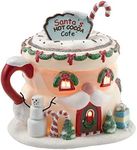 Department 56 Porcelain, Zinc alloy North Pole Village Santa's Hot Cocoa Café Lit House