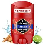 Old Spice Captain Aluminium Free Deodorant Stick For Men, 85 ML, Stay Fresh For 48H, Anti White Marks, Scent of Open Ocean, Sandalwood & Citrus Notes