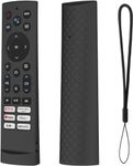 RAYA Silicone TV Remote Case Cover Compatible with Hisense TV Remote VU GLOLED TV Remote Cover [Remote NOT Included] (Black)