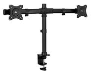 Mount-It! Dual Monitor Stand, Computer Monitor Mount, Dual Monitor Desk Mount Arm LCD, VESA 75x75 and 100x100, 22 Lb Load Capacity, Black (MI-2772)