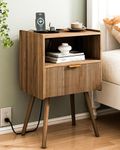 JOONEE Nightstand with Outlet,Moder