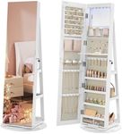 SONGMICS 6 LEDs Lockable Mirror Jew