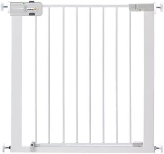 Safety 1st U-Pressure Barrier Metal, White, Use as Barrier Gate and Stairs Gate, No-Wall Damage Installation, Quick-Install Protection, One-Hand Operation, Extension Compatibility