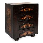 NOVICA Hand Painted Cedar Wood Jewelry Box, Brown, Royal Heritage'