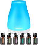 InnoGear Essential Oil Diffuser with Oils, 100ml Aromatherapy Diffuser with 6 Essential Oils Set, Aroma Cool Mist Humidifier Gift Set, White