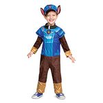 Disguise Chase Costume Hat and Jumpsuit for Boys, Paw Patrol Movie Character with Badge,Toddler Size M(3T-4T), Multicolor