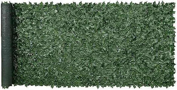 VEVOR Artificial Ivy Privacy Fence Screen, 59 x 158 in Faux Ivy Vine Leaf Hedges Fence, Greenery Privacy Fence with Mesh Cloth Backing, Green Wall Decoration for Outdoor Garden, Yard, Balcony