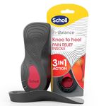 Scholl In-Balance Orthotics Knee to Heel Insoles, 3-in-1 Insoles for Knee and Heel Pain Relief - Deep Heel Cup and Arch Support - Size Small, UK 4.5-6.5, 1 Pair