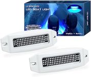 UCINNOVATE 2X 6.9” Marine LED Boat Light, 3000LM 84LED Waterproof Transom Lights, Underwater Light for Yachts, Boats, Sailboat, Pontoon, Transom, Boat Deck Light Stern Lights (Blue, 12-36V, IP68)