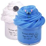 2 Pack Butter Slime Kit Blue White Premade Butter Slime for Kids Party Favors Birthday Toys for Girls Boys