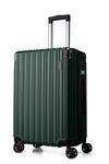 FLIEE Medium Suitcase Hard Shell | Lightweight Suitcase | Aluminum Telescopic Handle | TSA 3 Digit Combination Lock | 4 Dual Spinner Wheels | Medium 24" Hold Check in Luggage (Green, Medium 24'')