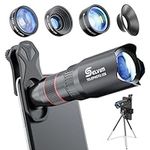 Phone Camera Lens Kit 7 in 1, Selvim 22X Telephoto Lens+235 Fisheye Lens+25X Macro Lens+0.62X Wide Angle Lens, Cell Phone Lens Kits Compatible with iPhone 12 11 10 8 7 6 6s Plus XS XR Samsung Android