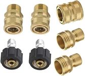 Vortxx Pressure Washer Quick Connect Adapter Set for Sun Joe SPX Series, M22-15mm to 3/8" Quick Release, 5000 PSI, Complete Hassle-Free Set