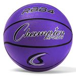 Champion Sports Rubber Intermediate Basketball, Heavy Duty - Pro-Style Basketballs, and Sizes - Premium Basketball Equipment, Indoor Outdoor - Sports Education Supplies (Size 6, Purple)