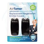 AirTamer Advanced Personal Air Purifier Negative Ion Emitter Covers Black 2 Pack - Made Model A315