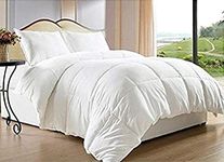 CELINE LINEN Luxury Ultra Plush Down Alternative Double-Filled Comforter, Full/Queen, White