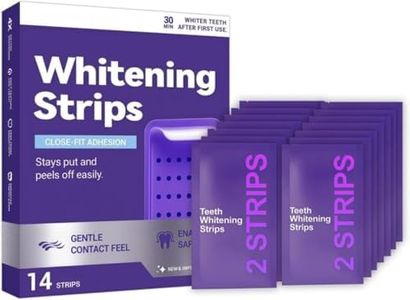SHOPYSTAR Purple Teeth Whitening Strips – Pack of 1 Treatments (14 Strips) – Whitens Teeth in 1 Use | Peroxide & Sensitivity-Free, Enamel-Safe Oral Care | PAP & Hydroxyapatite For Stain Removal | Self-dissolving Strips (pack-1)